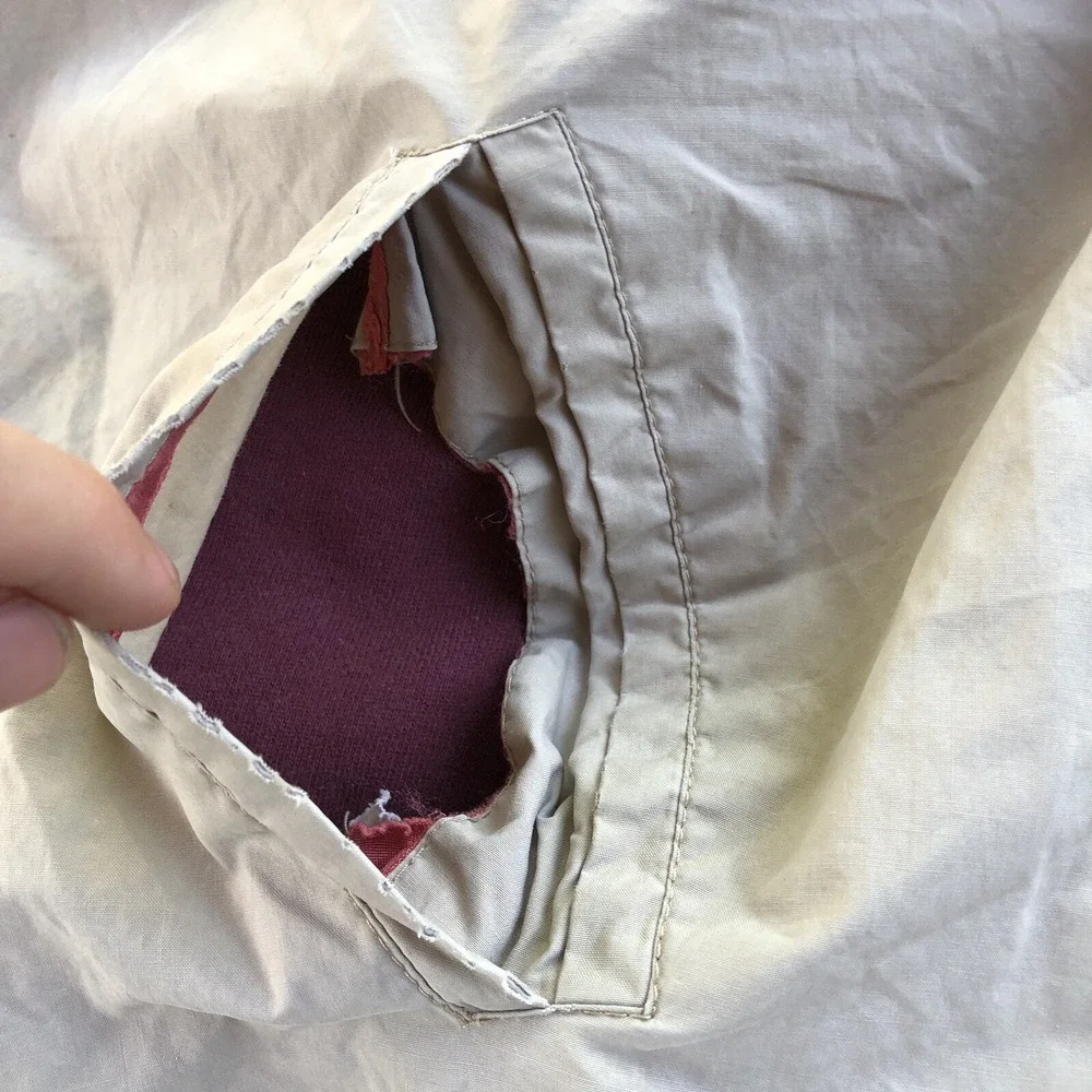 J Crew Oarsman Harrington Bomber Jacket Mens Size Small Beige Velvet Lined‎ READ